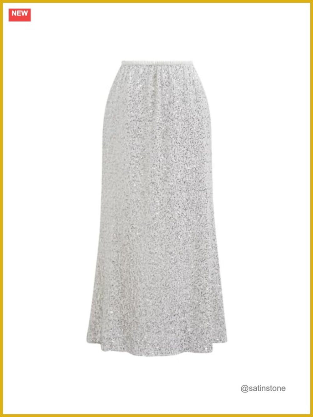Sequin Mermaid Maxi Skirt Elastic High Waist A-Line Flare Cocktail Party